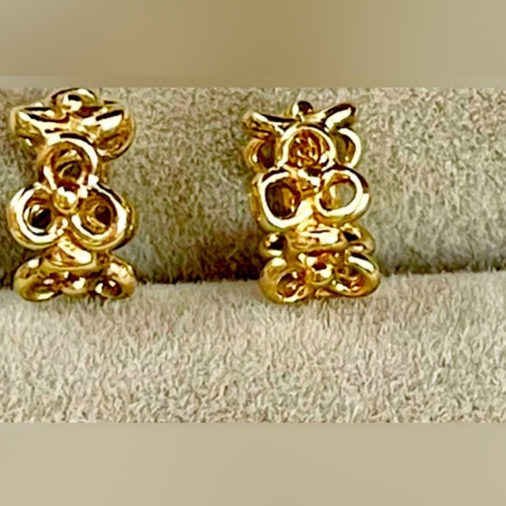 Retired Pandora 14k Yellow Gold Trinity Spacers.  
Sold as a set of 2.